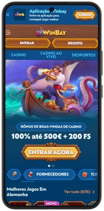 Aceder ao site Winbay no Chrome